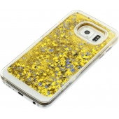 Samsung Galaxy S6 Bewegend Glitter Hoesje Goud